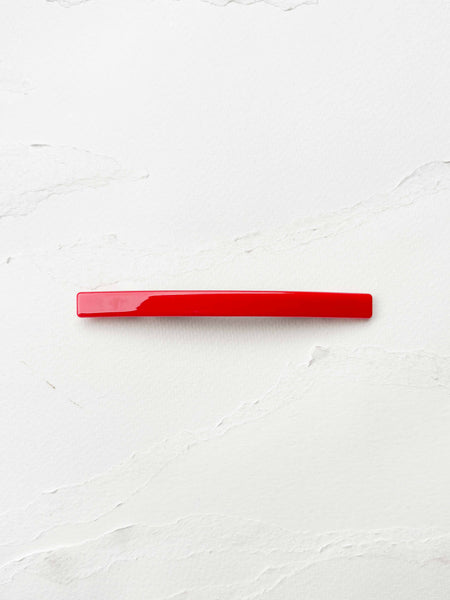 Tiepology - Classic Slim Cellulose Acetate Hair Barrette: Wood