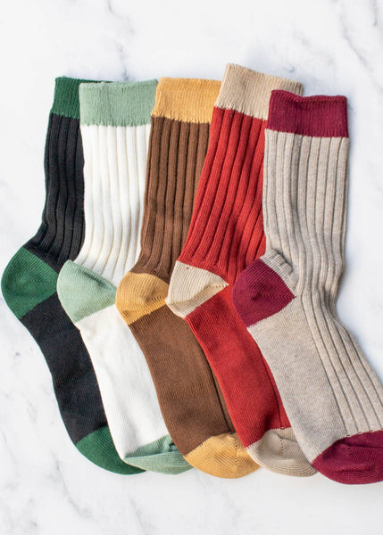 Two Tone Jacquard Socks