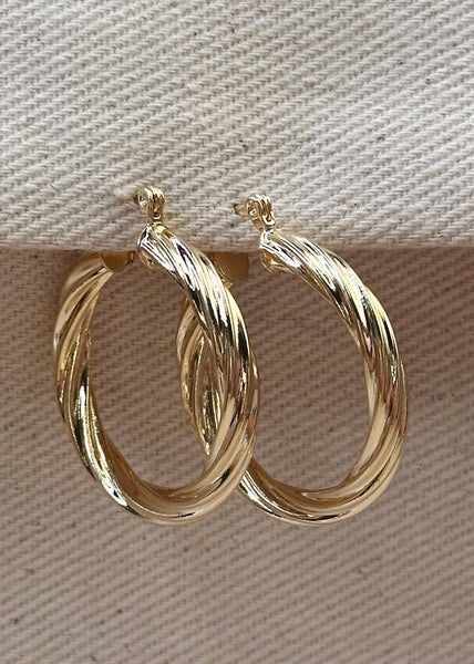 Twisted Hoop Earrings