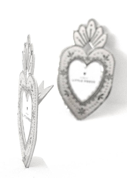 Faux Tin Mini Heart Frame