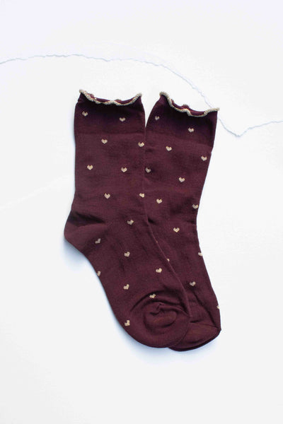 Mini Heart Ruffle Socks