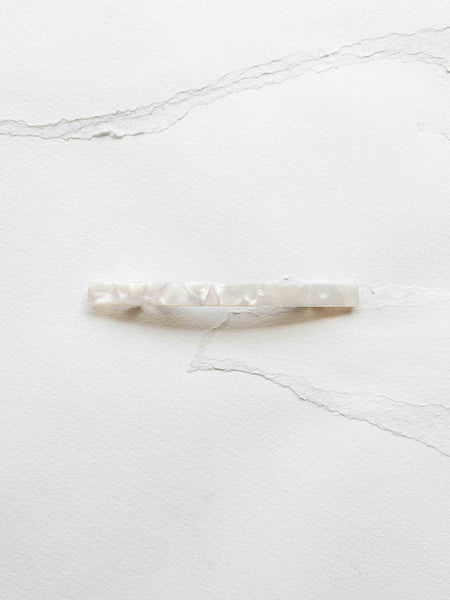 Tiepology - Classic Slim Cellulose Acetate Hair Barrette: Wood