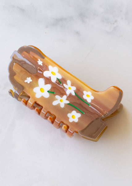 Daisy Cowboy Boot Hair Clip