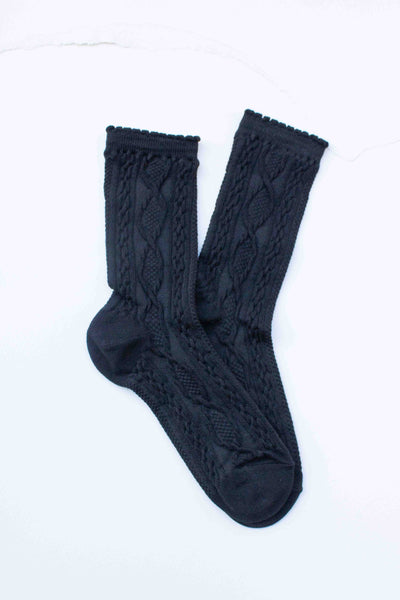 Twist Cotton Crew Socks