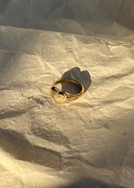 Heart Signet Ring - 14k Gold