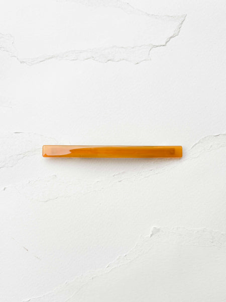 Tiepology - Classic Slim Cellulose Acetate Hair Barrette: Wood