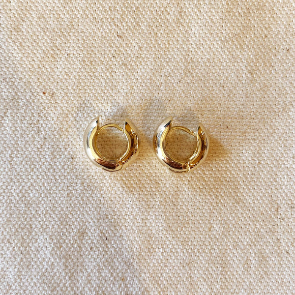 Mini Rounded Chunky Hoop Earrings