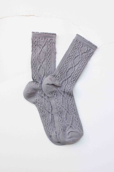 Twist Cotton Crew Socks