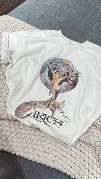 Aries Vintage Artwork Zodiac Shirt