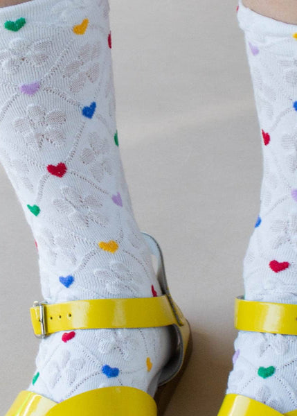 Berry Heart Socks