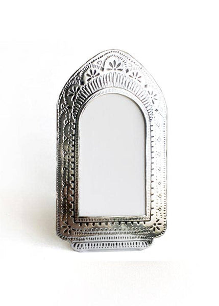 Tall Silver Faux Tin Frame