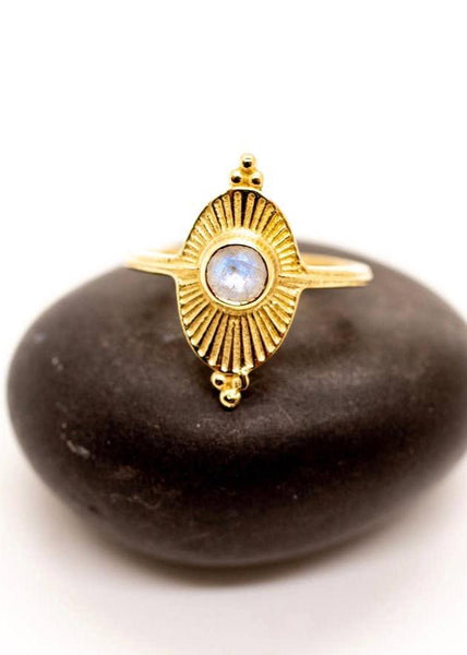 Royal Moonstone Sunray Ring