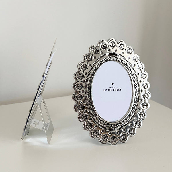 Faux Tin Oval frame