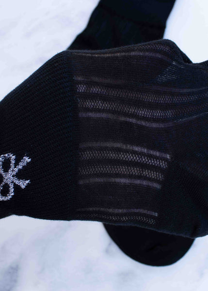 Sheer Bow Socks - Black