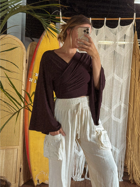 Yoga Wrap Top Crocodile