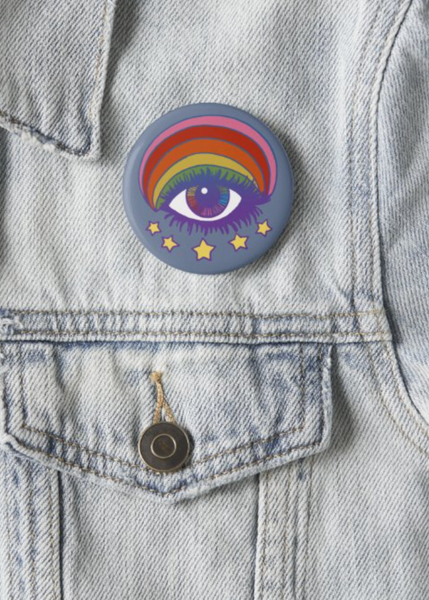 Psychedelic Eye Button