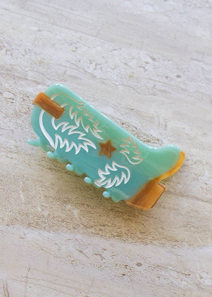 Western Cowboy Boot Hair Clip