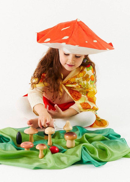 Wooden Mushroom Set