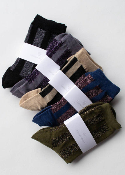 Glitter Striped Socks