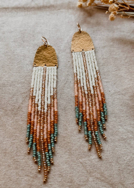 Aura Beaded Earrings - Turquoise