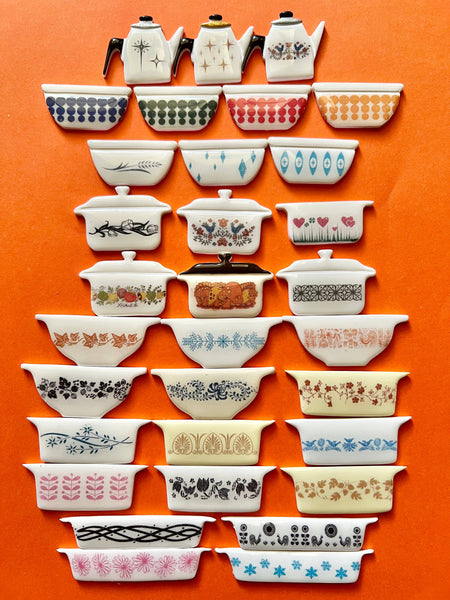 Dainty Comet - Handmade Vintage Inspired Cookware Magnets: 12 country festival