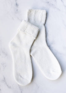 Charlotte Wool & Cashmere Socks - Ivory