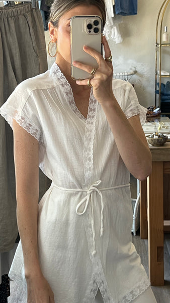 Vintage Lace Tie Top