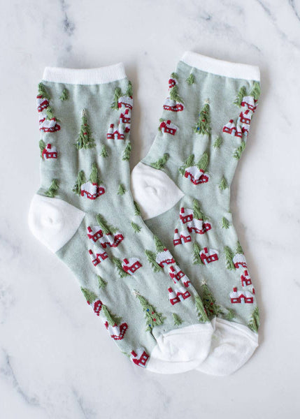 Christmas Village Socks
