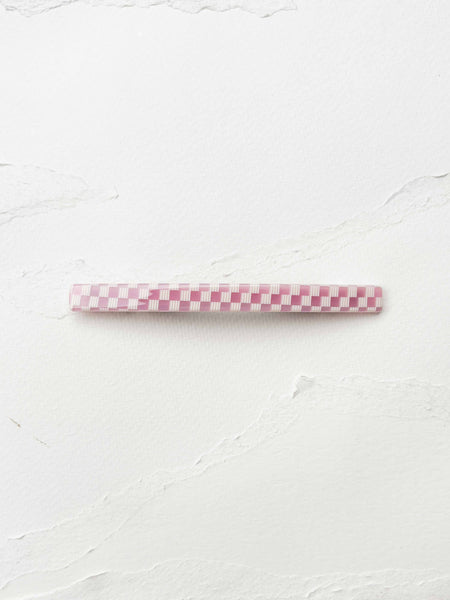 Tiepology - Classic Slim Cellulose Acetate Hair Barrette: Wood