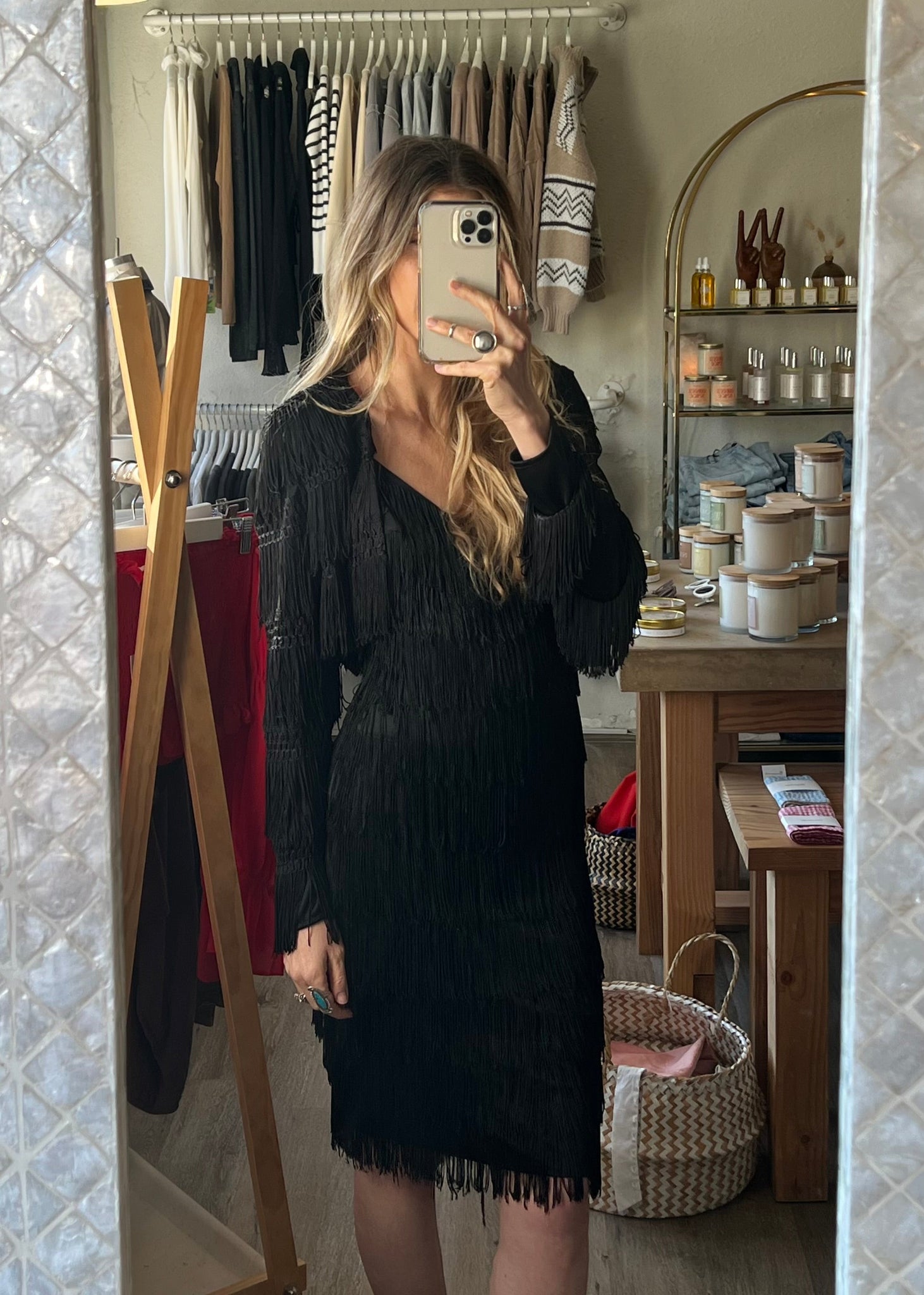 Vintage Fringe Dress and Jacket Set