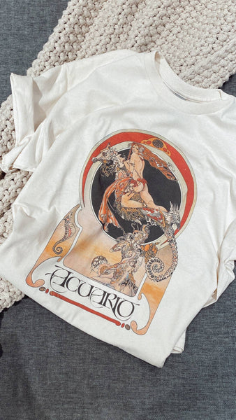 Aquarius Vintage Artwork Zodiac Shirt