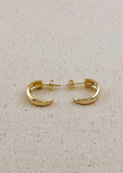 Curved C-Hoop Earrings