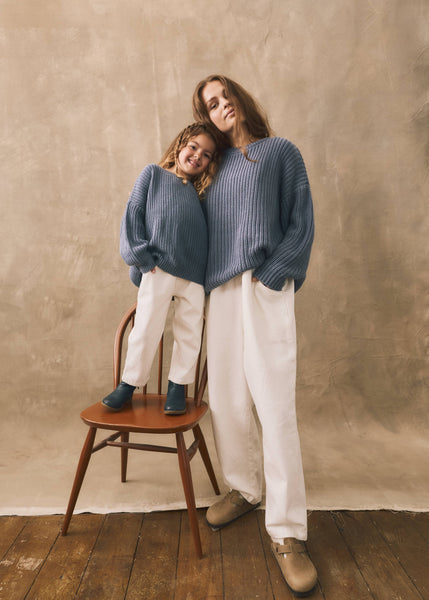 Chunky Knit Sweater - Cornflower Blue