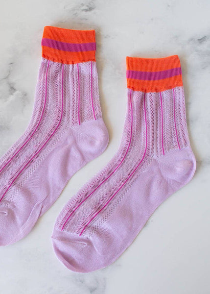 Mesh Striped Socks