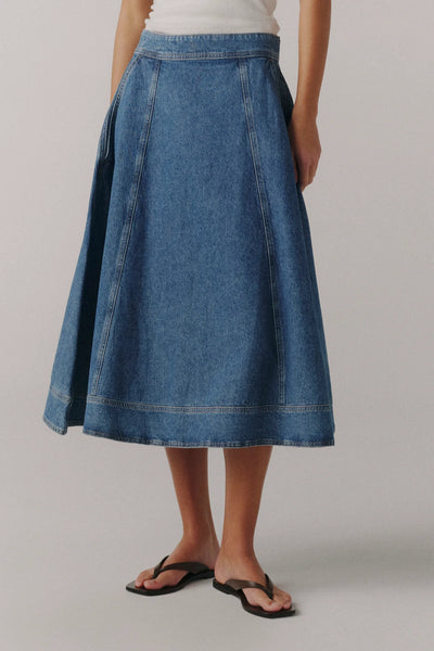 LOS - Denim Midi Skirt