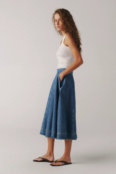LOS - Denim Midi Skirt