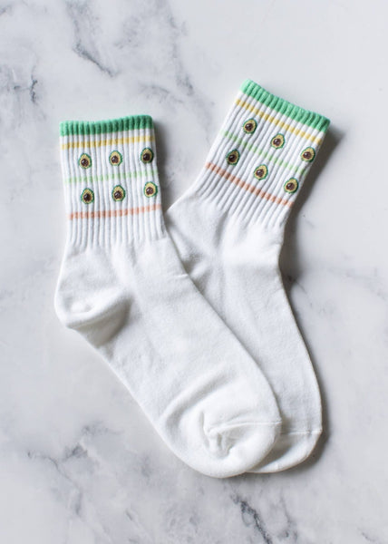 Juicy Fruit Socks - Avocado