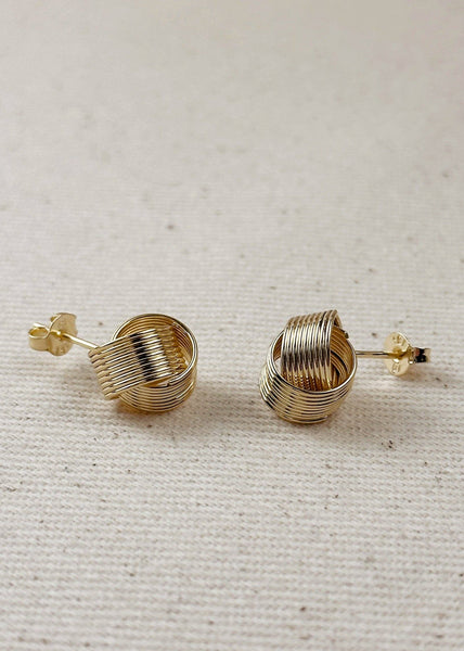 Wire Knot Stud Earrings