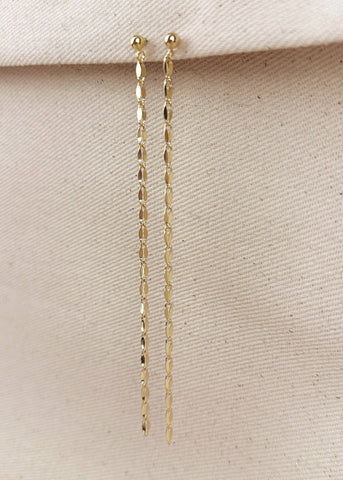 Detailed Chain Drop Earrings