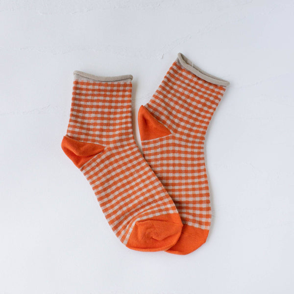 Tiepology - Picnic Mid Crew Socks: Navy