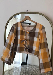 Alma Plaid Top