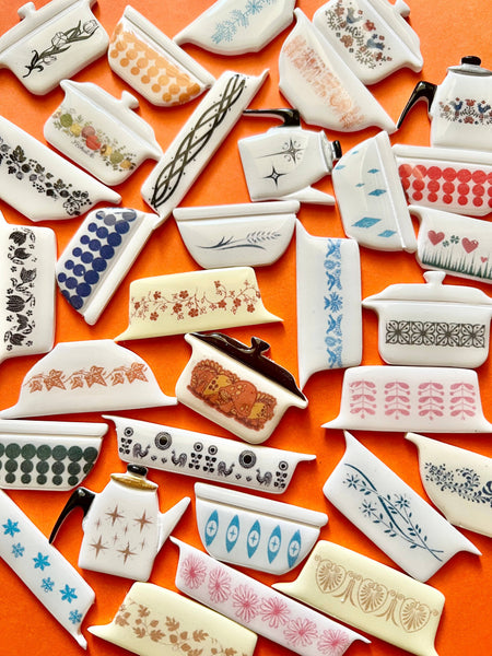 Dainty Comet - Handmade Vintage Inspired Cookware Magnets: 12 country festival