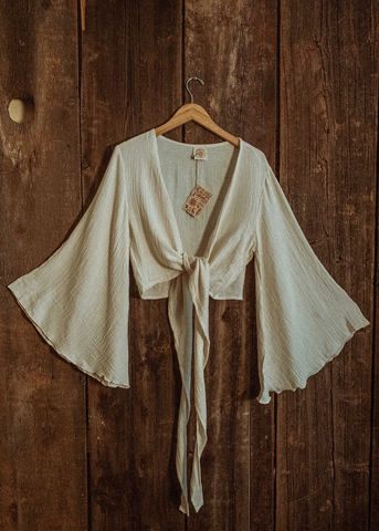 Bell Sleeve Wrap Top