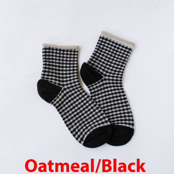 Tiepology - Picnic Mid Crew Socks: Purple