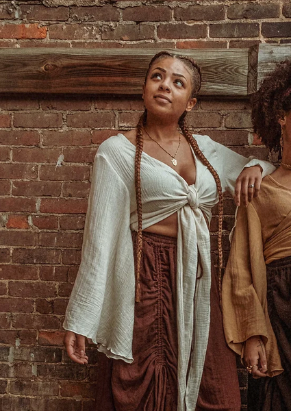 Bell Sleeve Wrap Top