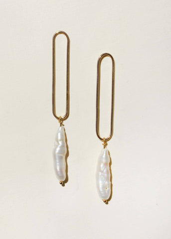 Pillar Pearl Earrings