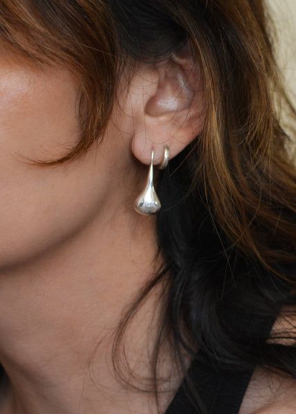 Silver Droplet Earrings