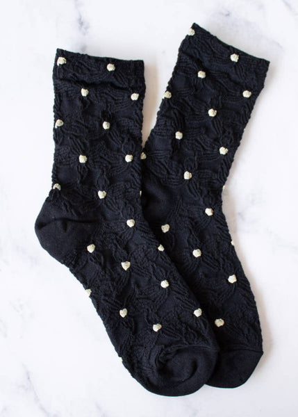 Engraving Flower Socks