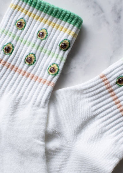 Juicy Fruit Socks - Avocado