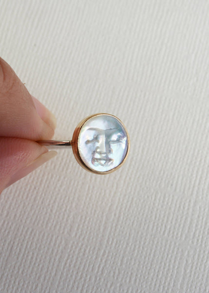 Pearl Moon Ring